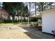 Spacious backyard featuring a covered patio with outdoor seating, perfect for relaxation at 3516 Apache Dr, Raleigh, NC 27609