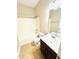 This bathroom features a shower-tub combo and a single sink vanity at 45 Crabtree Ct, Fuquay Varina, NC 27526