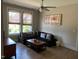 Comfortable seating area with a ceiling fan and lots of natural light at 465 Claremont Dr, Chapel Hill, NC 27516