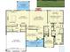 Detailed first-floor plan showcasing the layout with a kitchen, Gathering room, bedrooms, and covered porches at Lot 22H Good Shepherd Trl, Spring Hope, NC 27882