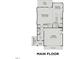 Floor plan of the home's main level showcasing the kitchen, living, and dining areas at 104 Fairwinds Dr, Lillington, NC 27546