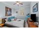 Tranquil bedroom with a plush bed, soft lighting, and a pastel color scheme at 10400 Rosegate Ct # 3, Raleigh, NC 27617