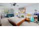 Spacious main bedroom with a large bed, stylish decor, and an abundance of natural light at 10400 Rosegate Ct # 3, Raleigh, NC 27617