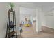 Welcoming entryway featuring a decorative storage rack and an open view to the home's interior at 118 Lockhaven Dr, Garner, NC 27529