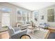 Bright and airy living room with large windows and comfortable seating at 1309 Langdon Pl, Pittsboro, NC 27312