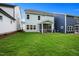 A well-maintained backyard with lush grass provides serene outdoor space at 296 Beacon Dr, Pittsboro, NC 27312
