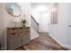 Inviting foyer with staircase and decor, leading to the main living areas at 3144 Star Gazing Ln, Durham, NC 27703