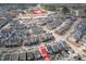 Aerial view showcases the Amberly community, highlighting its residential area, nearby clubhouse, and overall neighborhood layout at 4026 Overcup Oak Ln, Cary, NC 27519