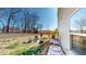 Relaxing backyard with patio furniture, providing a peaceful outdoor retreat and great potential for entertaining at 507 Southwick Pl, Mebane, NC 27302