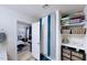 Walk-in closet that leads into a bedroom; shelving is included for storage at 507 Southwick Pl, Mebane, NC 27302