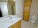 Well-lit bathroom featuring a vanity with a sink and a shower/tub combo at 8008 Grey Oak Dr, Raleigh, NC 27615