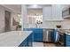 Bright kitchen with granite countertops, stainless steel appliances, and subway tile backsplash at 106 Madison Square Ln, Cary, NC 27513