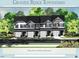 Rendering of a row of new construction townhomes with detailed architectural elements at 132 Rolesville Ridge Dr, Rolesville, NC 27571