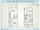 Detailed floor plan of a three-bedroom townhome with a one-car garage and patio at 132 Rolesville Ridge Dr, Rolesville, NC 27571
