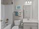 Bathroom featuring a shower, towels, toilet, and vanity at 1824 Longmont Dr, Wake Forest, NC 27587