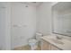 Bathroom with a sink, toilet, and a shower at 2011 Wolftech Ln # 203, Raleigh, NC 27603