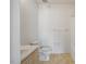 Full bathroom with shower, toilet, and a single sink vanity at 2011 Wolftech Ln # 203, Raleigh, NC 27603