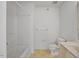 Bathroom with a bathtub, toilet, and vanity at 2011 Wolftech Ln # 203, Raleigh, NC 27603