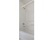 Close-up of a white bathtub and showerhead at 2011 Wolftech Ln # 203, Raleigh, NC 27603