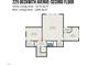 Second floor plan featuring bedrooms and a bathroom layout at 225 Beckwith Ave, Clayton, NC 27527