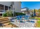 Backyard patio with table and chairs, close to home and deck at 2500 Everett Ave, Raleigh, NC 27607