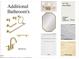 Bathroom design featuring gold hardware, mirror, white cabinets and colonial white granite counters at 2600 Fayetteville St, Durham, NC 27707