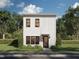 Charming modern two-story home with vertical siding and manicured landscaping at 2600 Fayetteville St, Durham, NC 27707