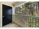 This balcony offers a private outdoor space with wooded views, perfect for relaxation at 2800 Trailwood Pines Ln # 301, Raleigh, NC 27603