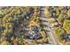An aerial view features a community park, surrounded by trees, offering a vibrant and welcoming space at 347 Cook Rd, Elon, NC 27244