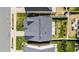Top-down aerial view of a home showing the roof, backyard and surrounding neighborhood at 4044 Dunkirk Dr, Burlington, NC 27215