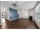 Inviting living room with a fireplace, and hardwood floors at 4044 Dunkirk Dr, Burlington, NC 27215