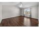 Spacious bedroom with vaulted ceilings, hardwood floors, ceiling fan and natural light at 4044 Dunkirk Dr, Burlington, NC 27215