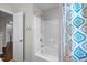 Shower with shower curtain at 4044 Dunkirk Dr, Burlington, NC 27215