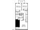 Detailed floor plan showcasing 3 bedrooms, balcony, primary bath, walk-in closets, and laundry area at 600 Hedrick Ridge Road # 112, Cary, NC 27519