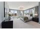 Bright main bedroom featuring neutral walls, multiple windows, lots of light and a comfortable bed at 600 Hedrick Ridge Road # 112, Cary, NC 27519