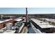 Aerial view showcasing the Lucky Strike building and water tower in Durham, North Carolina at 602 Gray Ave, Durham, NC 27701