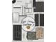 Fiber cement package featuring artic white siding, black shutters and gutters with gray stone and linville brick at 740 Portland Rose Dr, Knightdale, NC 27545