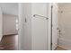 Bright bathroom features a shower/tub combination with updated fixtures and a towel rack at 815 Riverbark Ln, Durham, NC 27703