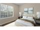 Well-lit bedroom with a queen-sized bed and contemporary decor at 815 Riverbark Ln, Durham, NC 27703