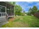 Exterior view of screened in porch and backyard at 1 Serenity Ct, Durham, NC 27704
