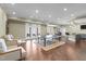 Finished basement features a ping pong table, seating, and a wet bar at 1009 High Trail Ct, Wake Forest, NC 27587