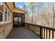 Enjoy the outdoors on this deck with a view of the trees at 1009 High Trail Ct, Wake Forest, NC 27587
