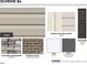 Image showcasing exterior materials for a home, including siding, brick, stone, and color samples at 1100 Ursa Major Ct, Wendell, NC 27591