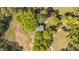 A birds eye view of the house showcasing the roof and mature trees surrounding the property at 1188 Turner Rd, Creedmoor, NC 27522