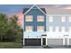 Charming new construction townhome with craftsman style design and two-car garage at 1501 Tamarisk Ln, Durham, NC 27703
