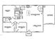 Detailed floor plan featuring bedrooms, bathrooms, eat-in kitchen, and garage at 20 Chaney Ln, Louisburg, NC 27549