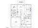 Open concept floor plan showing layout of kitchen, Gathering room, office, and guest bedroom at 323 Augusta Pond Way # 171, Raleigh, NC 27603