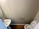 Small bathroom featuring a toilet and pedestal sink at 3316 Perkins Ridge Rd, Raleigh, NC 27610