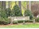 Community entrance sign with manicured landscaping at 3316 Perkins Ridge Rd, Raleigh, NC 27610