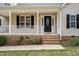 Close up of the front porch and front door of the home at 340 Castleberry Rd, Clayton, NC 27527